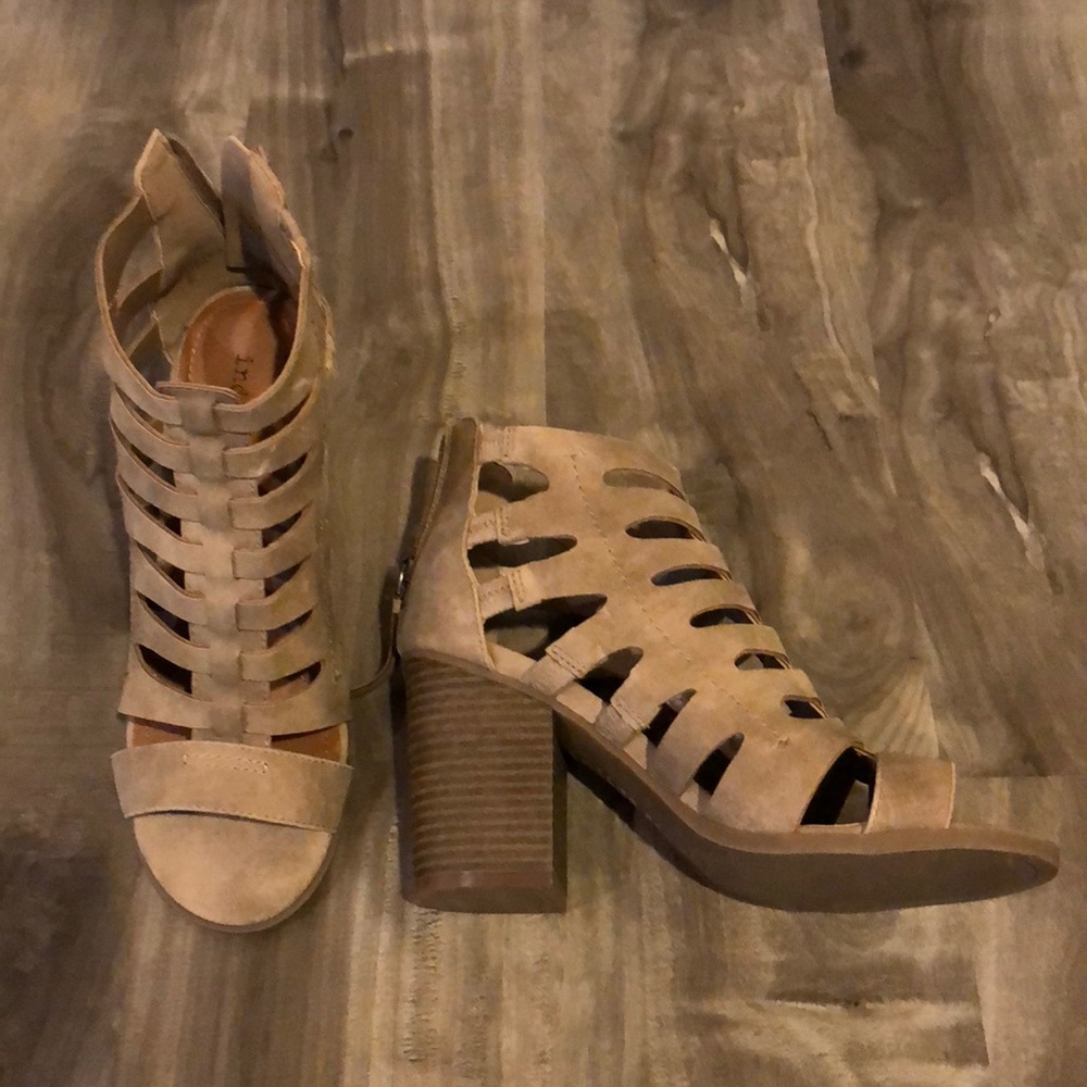Indigo Rd, Size 6, Lattice Block Heel Sandals NEW